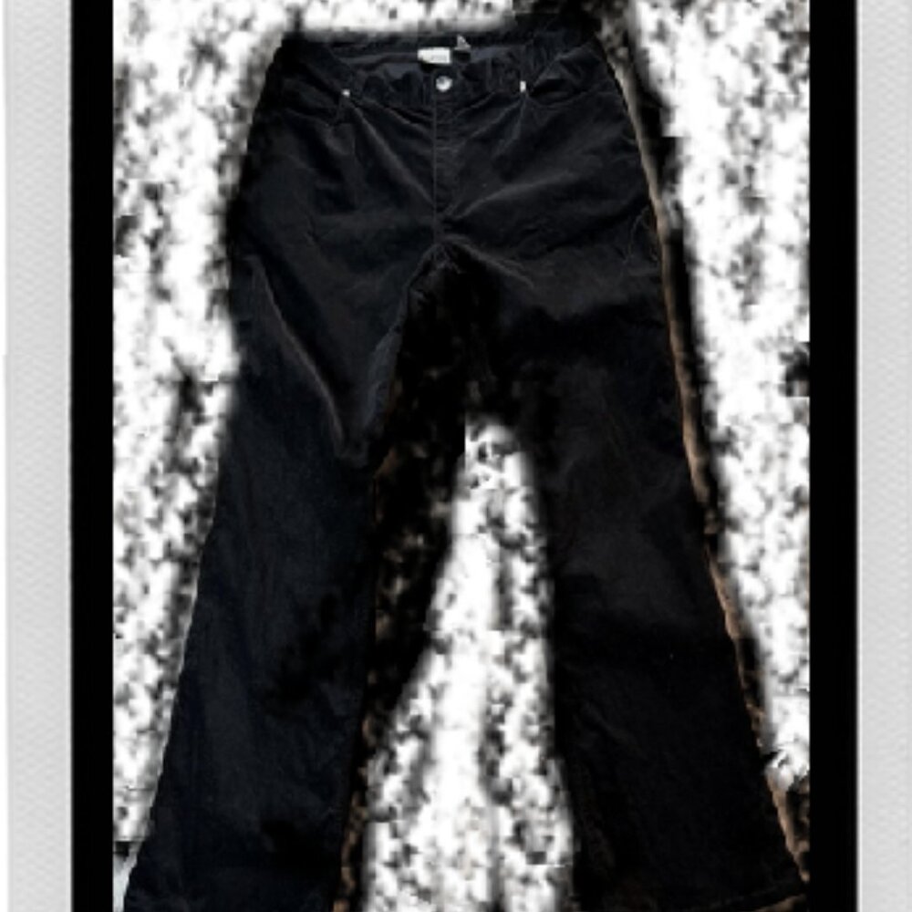 Chico's Pants Womens 1.5 Short Black Corduroy #78884